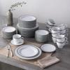 imageNoritake Charlotta Platinum 60Piece Value Set Service for 12 in White