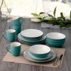 imageNoritake Colorwave Turquoise 16Piece Set  Coupe Service for 4 in BlueGreenTurquoise