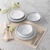 imageNoritake Silver Colonnade 12Piece Dinnerware Set Service for 4