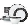 imageNoritake Black Rill 12Piece Dinnerware Set Service for 4