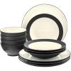 imageNoritake Colorwave Graphite 12Piece Coupe Dinnerware Set Service for 4Graphite