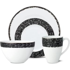 imageNoritake Black Rill 4Piece Place Setting Service for 1