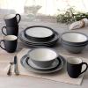 imageNoritake Colorwave Slate 16Piece Set  Curve Slate  Graphite in BlackGraphiteGrey