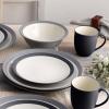imageNoritake Colorwave Slate 16Piece Set  Curve Slate  Graphite in BlackGraphiteGrey