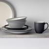 imageNoritake Colorwave Slate 16Piece Set  Curve Slate  Graphite in BlackGraphiteGrey