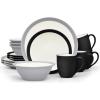 imageNoritake Colorwave Slate 16Piece Set  Curve Slate  Graphite in BlackGraphiteGrey