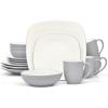 imageNoritake Colorwave Slate 16Piece Set  Square Service for 4 in GreySlate