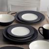 imageNoritake Colorwave Graphite 16Piece Set  Rim Service for 4 in BlackGraphite