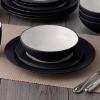 imageNoritake Colorwave Graphite 16Piece Set  Rim Service for 4 in BlackGraphite