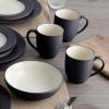 imageNoritake Colorwave Graphite 16Piece Set  Rim Service for 4 in BlackGraphite