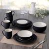 imageNoritake Colorwave Graphite 16Piece Set  Rim Service for 4 in BlackGraphite