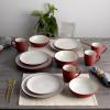 imageNoritake Colorwave Raspberry 16Piece Set  Coupe Service for 4 in RaspberryRed