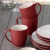 imageNoritake Colorwave Raspberry 16Piece Set  Coupe Service for 4 in RaspberryRed