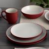imageNoritake Colorwave Raspberry 16Piece Set  Coupe Service for 4 in RaspberryRed