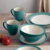 imageNoritake Colorwave Turquoise 16Piece Set  Curve Service for 4 in BlueGreenTurquoise