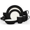 imageNoritake Colorwave Graphite 16Piece Set  Rim Service for 4 in BlackGraphite
