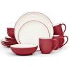 imageNoritake Colorwave Raspberry 16Piece Set  Coupe Service for 4 in RaspberryRed