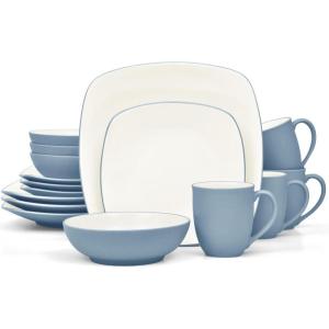imageNoritake Colorwave Ice 16Piece Set  Square Service for 4 in BlueIce