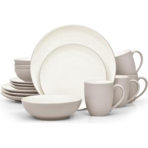 imageNoritake Colorwave Sand 16Piece Set  Coupe Service for 4 in Sand