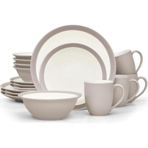imageNoritake Colorwave Sand 16Piece Set  Curve Service for 4 in Sand