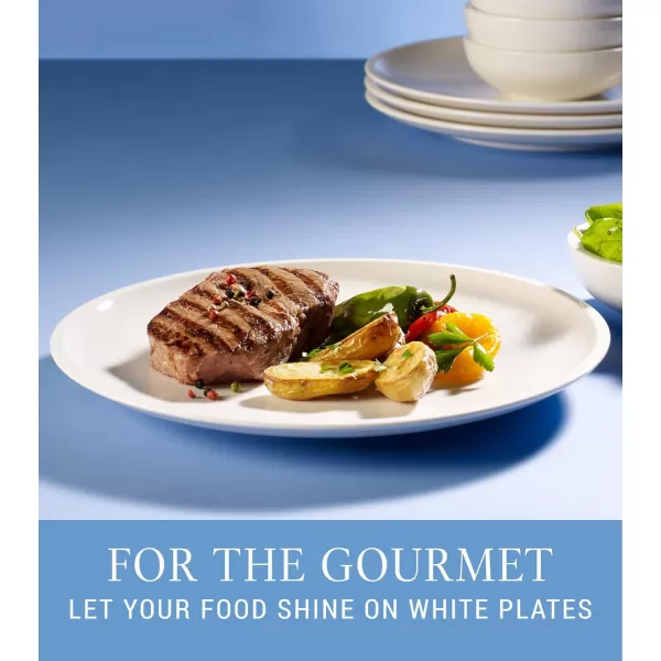Artesano Salad Plate Set of 6 by Villeroy &amp; Boch - 8.5 Inches, White