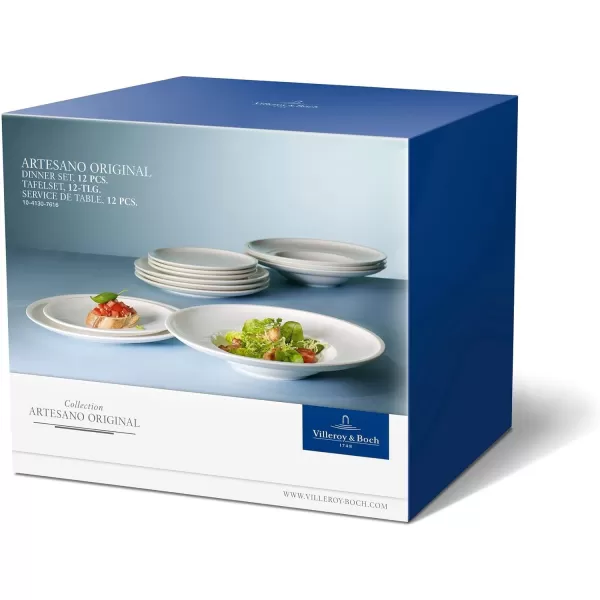 Artesano Salad Plate Set of 6 by Villeroy &amp; Boch - 8.5 Inches, White