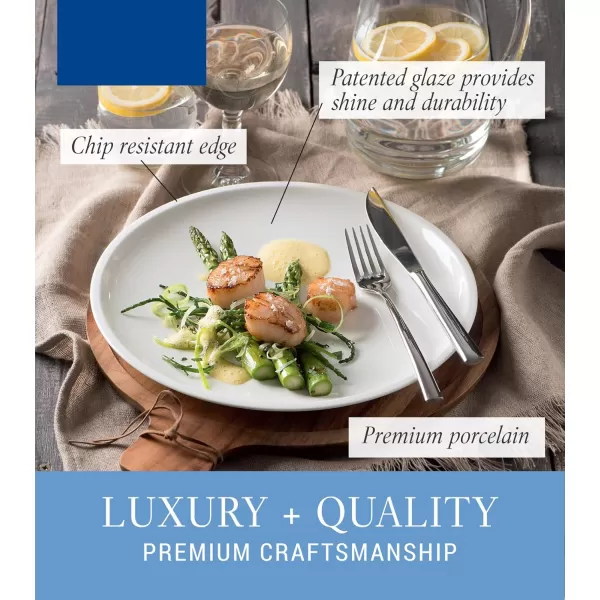 Artesano Salad Plate Set of 6 by Villeroy &amp; Boch - 8.5 Inches, White