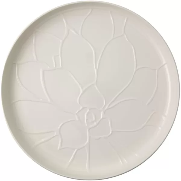 Villeroy &amp; Boch 10-4275-4201 Like Home Mineral Leaf Flowerpot, Beautifully Shaped Premium Porcelain Planter for Your Personal Oasis, Green, White
