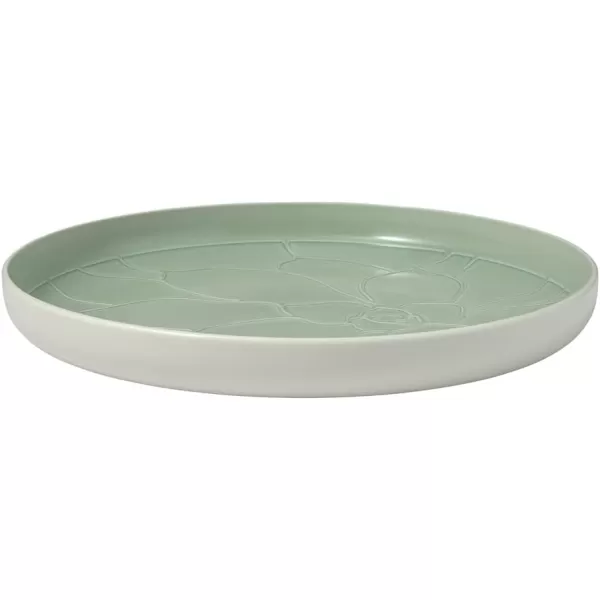 Villeroy &amp; Boch 10-4275-4201 Like Home Mineral Leaf Flowerpot, Beautifully Shaped Premium Porcelain Planter for Your Personal Oasis, Green, White