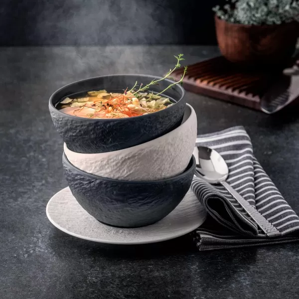 Villeroy &amp; Boch - 1042391900 Manufacture Rock Rice Bowl, 20.25 oz, Premium Porcelain, Gray