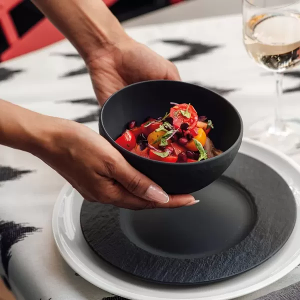 Villeroy &amp; Boch - 1042391900 Manufacture Rock Rice Bowl, 20.25 oz, Premium Porcelain, Gray