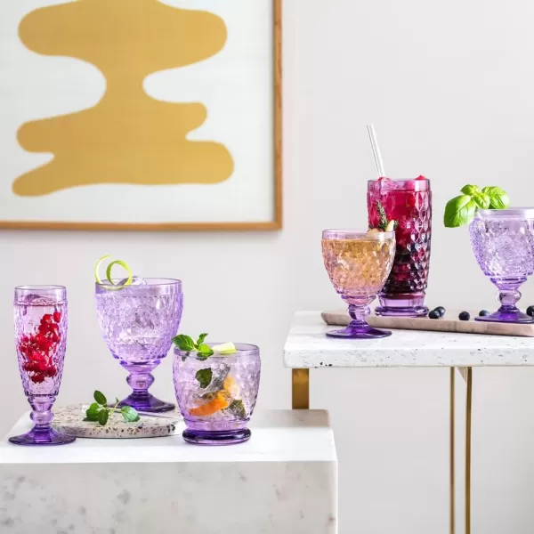 Villeroy &amp; Boch - Boston Lavender red wine glass, crystal glass coloured purple, capacity 200 ml