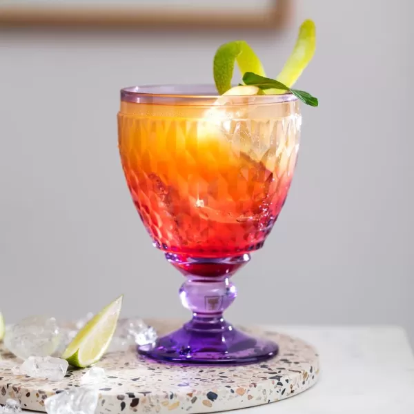 Villeroy &amp; Boch - Boston Lavender red wine glass, crystal glass coloured purple, capacity 200 ml