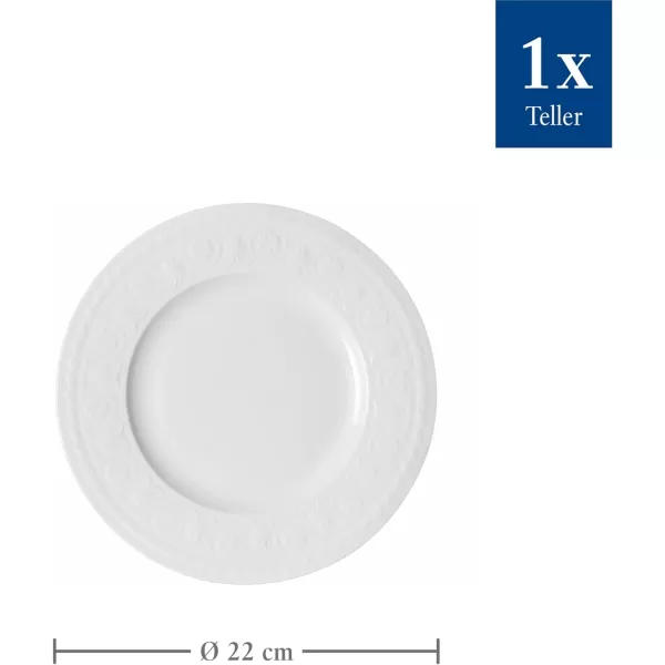 Villeroy &amp; Boch Cellini Salad Plate, 8.5 in, White