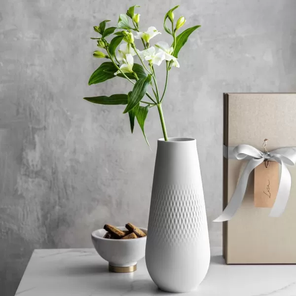 Villeroy &amp; Boch Collier Blanc Small Vase : Perle, 4.25 in, White