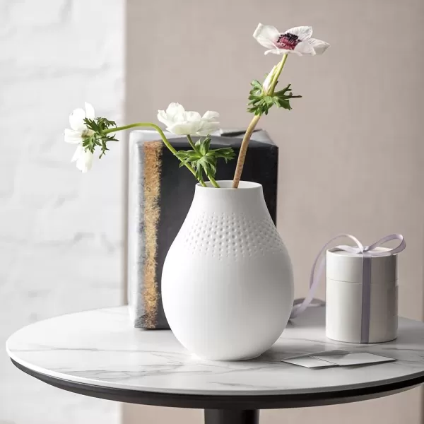 Villeroy &amp; Boch Collier Blanc Small Vase : Perle, 4.25 in, White