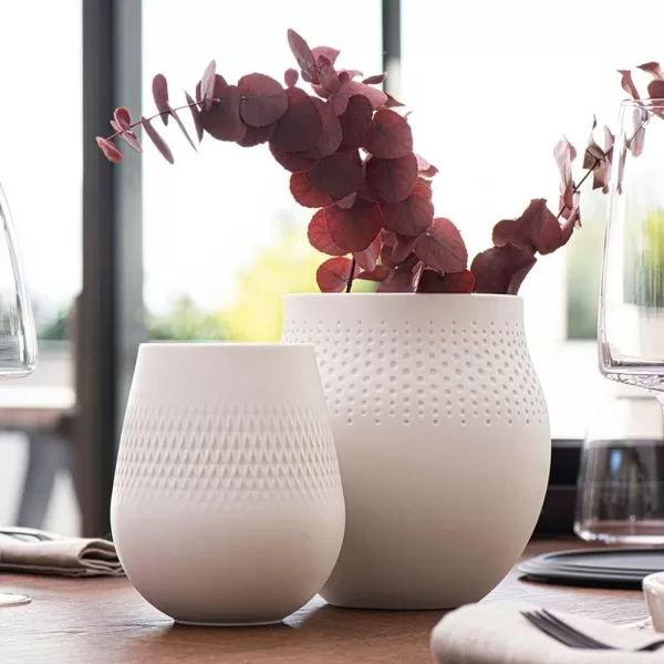Villeroy &amp; Boch Collier Blanc Small Vase : Perle, 4.25 in, White
