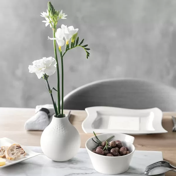 Villeroy &amp; Boch Collier Blanc Small Vase : Perle, 4.25 in, White