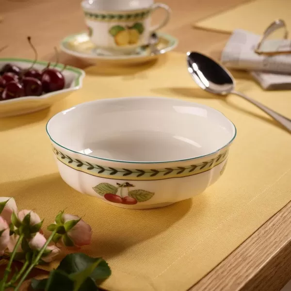 Villeroy &amp; Boch French Garden Fleurence 4in Bowl, 20 oz, Premium Porcelain, White/Colored