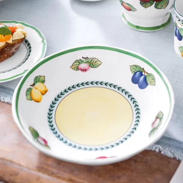 Villeroy &amp; Boch French Garden Fleurence 4in Bowl, 20 oz, Premium Porcelain, White/Colored
