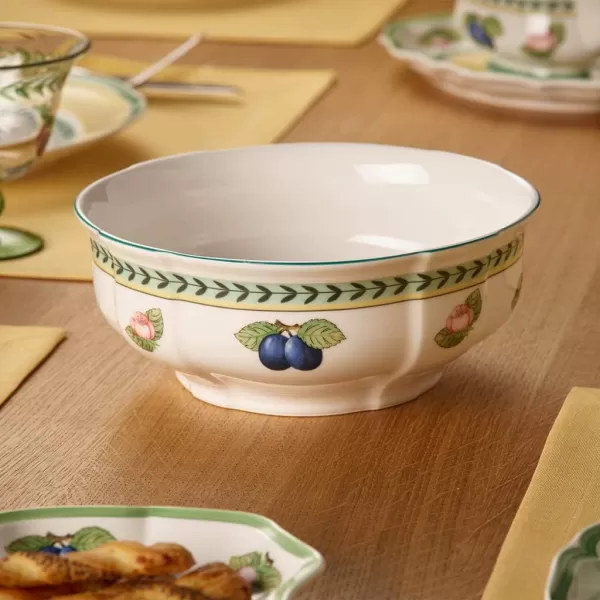 Villeroy &amp; Boch French Garden Fleurence Round Vegetable Porcelain Bowl, 9.75 in, White/Multicolored