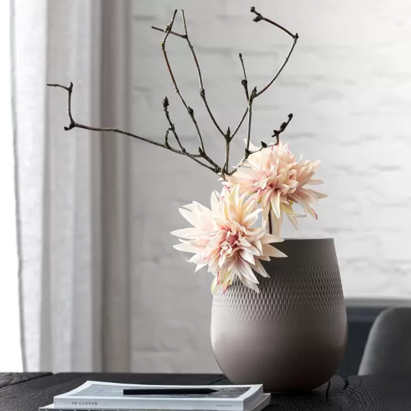Villeroy &amp; Boch - Manufacture Collier Terre Vase Carre Tall, Stunning vase for chests of Drawers and Decorative Table Spreads, Premium Porcelain, Hand wash
