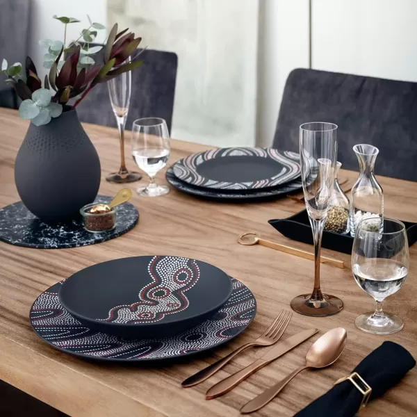 Villeroy &amp; Boch Manufacture Glow Coupe Deep Plate , 9.5 oz, Premium Porcelain, Copper