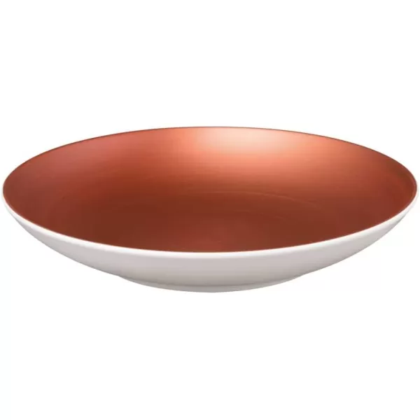 Villeroy &amp; Boch Manufacture Glow Coupe Deep Plate , 9.5 oz, Premium Porcelain, Copper