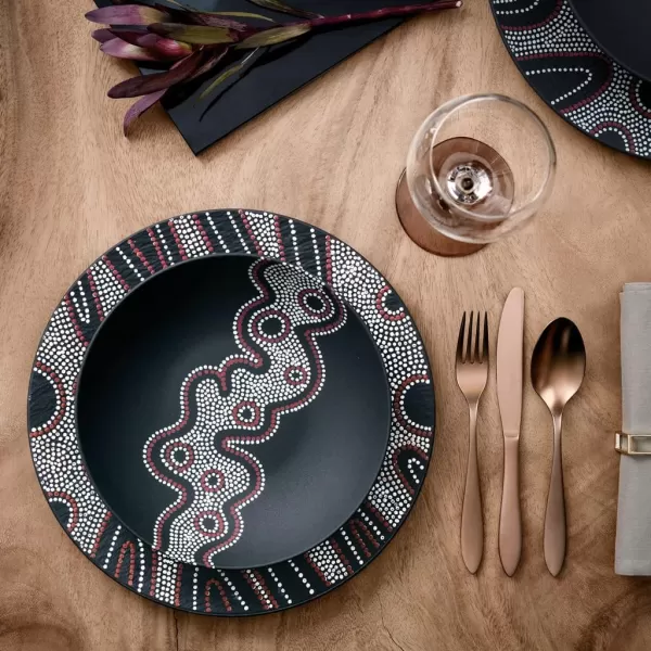 Villeroy &amp; Boch Manufacture Glow Coupe Deep Plate , 9.5 oz, Premium Porcelain, Copper