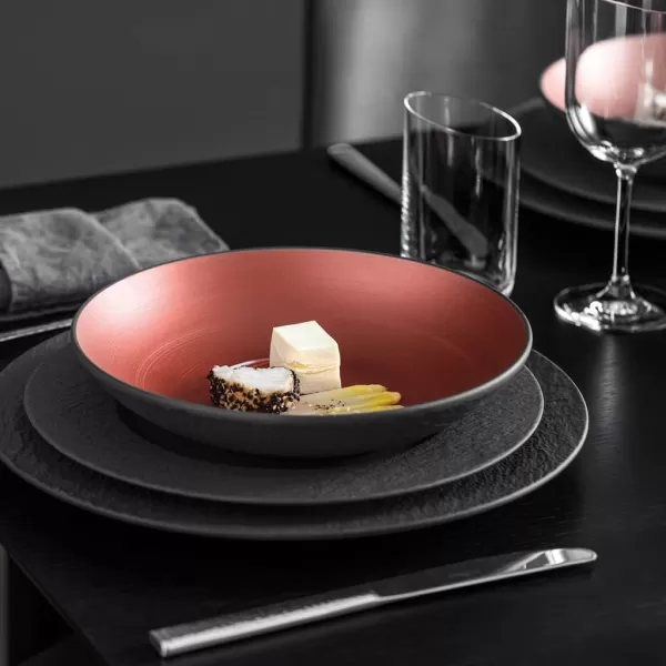 Villeroy &amp; Boch Manufacture Glow Coupe Deep Plate , 9.5 oz, Premium Porcelain, Copper