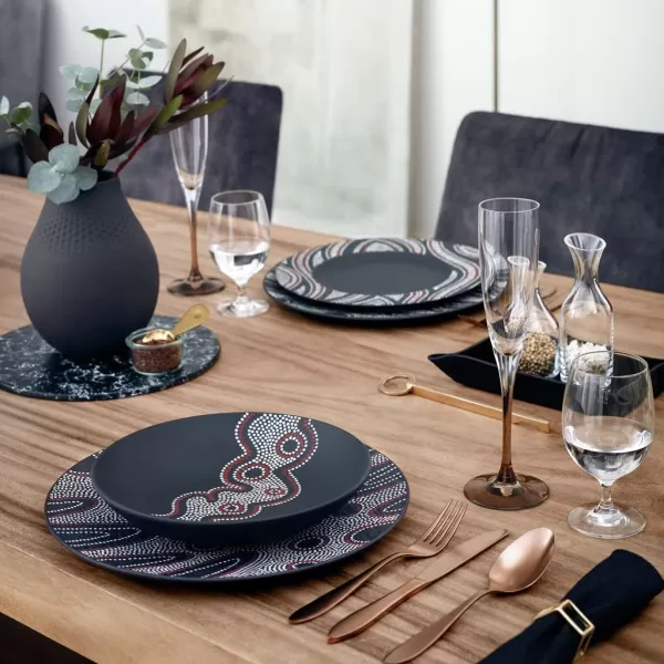 Villeroy &amp; Boch Manufacture Glow Coupe Deep Plate , 9.5 oz, Premium Porcelain, Copper