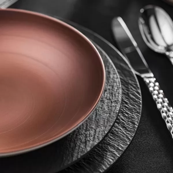 Villeroy &amp; Boch Manufacture Glow Coupe Deep Plate , 9.5 oz, Premium Porcelain, Copper