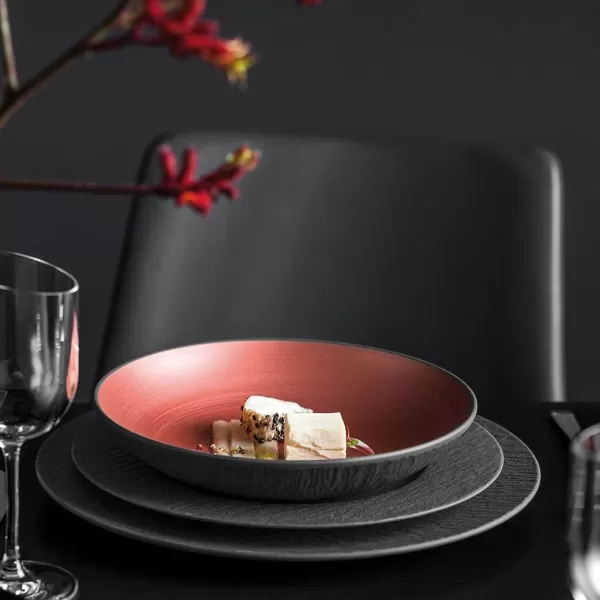 Villeroy &amp; Boch Manufacture Glow Coupe Deep Plate , 9.5 oz, Premium Porcelain, Copper