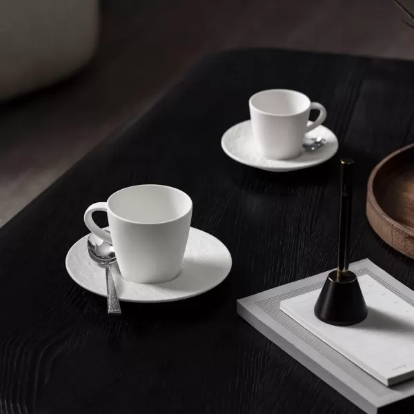 Villeroy &amp; Boch Manufacture Rock Coffee, Elegant Cup Maoffrom Premium Porcelain in a Refreshing Shaofof Black, Dishwasher Safe, 220ml